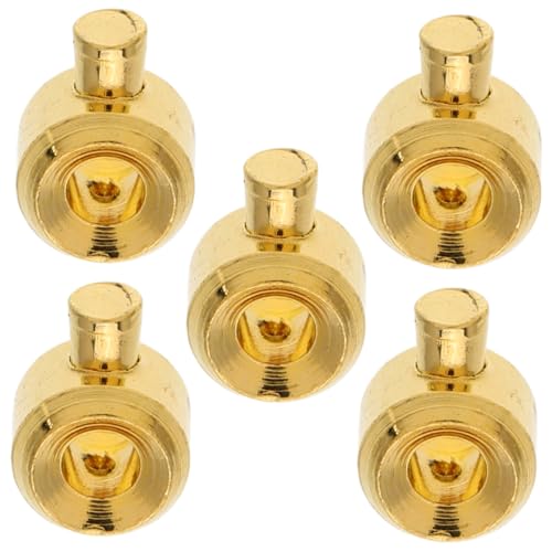 Healeved 5 Stück Armband Halskette Verschluss Abstandshalter für Perlenstopper Schmuckperlen zur Herstellung von Schmuck Halskette machen Vorräte Quetschperle Kupfer Golden von Healeved