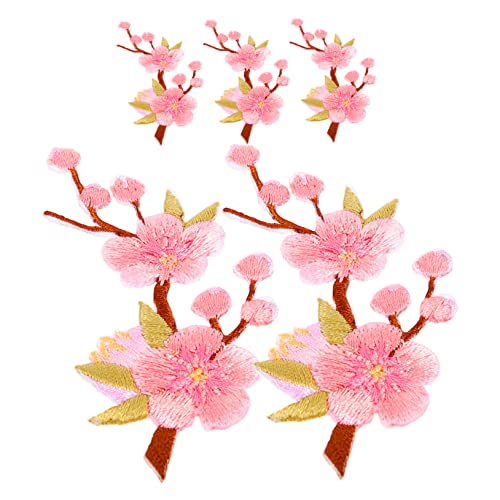Healeved 5 Stück Blumenaufnäher Pflaumenblüten Bügelpatches Stickereien für Kreative Kleidungsgestaltung und Lochabdeckung für Jacken und Accessoires Healeved 5 Stück Blumenaufnäher Pflaumenblüten Bügelpatches Stickereien für Kreative Kleidungsgestaltung und Lochabdeckung für Jacken und Accessoires von Healeved