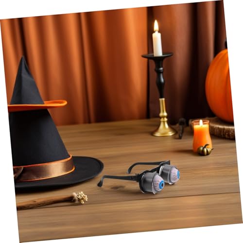 Healeved 5 Stück Teiliges Lustige Halloween Brille mit Federnden Wackelaugen Leichte Kostümbrille für Karneval Party und Fotos Realistischer Pop Out Passend für Altersgruppen von Healeved