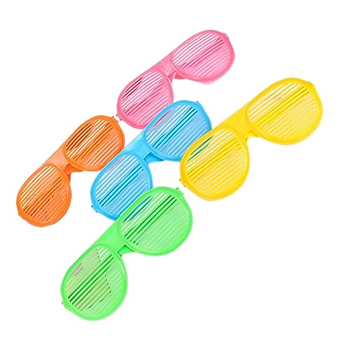 Healeved 5 Stück Übergroße Rave-brille Lustige Party-brille Party-brille Kostüm-zubehör Zufällige Farbe Healeved 5 Stück Übergroße Rave-brille Lustige Party-brille Party-brille Kostüm-zubehör Zufällige Farbe von Healeved