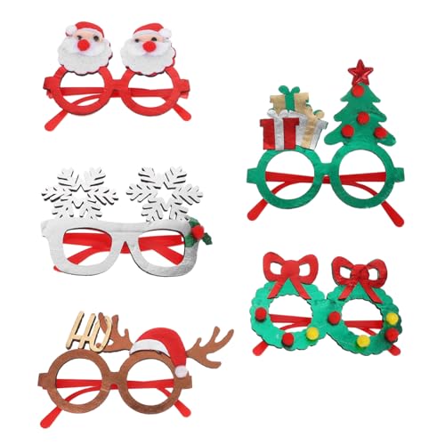 Healeved 5 Stück Weihnachtsdekoration Gläser Silvester-Party-Brille Kostüm Brille Geschenkartikel für Weihnachtsfeiern Weihnachtsfeier Brillen Urlaubsbrillen Schneeflockengläser gefühlt Healeved 5 Stück Weihnachtsdekoration Gläser Silvester-Party-Brille Kostüm Brille Geschenkartikel für Weihnachtsfeiern Weihnachtsfeier Brillen Urlaubsbrillen Schneeflockengläser gefühlt von Healeved