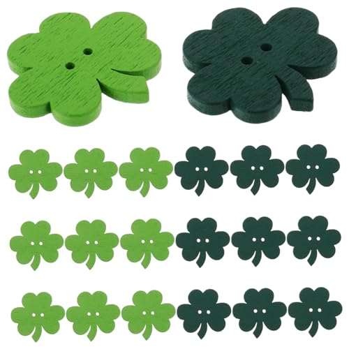 Healeved 50 Stück Holzperlen Zum St Patrick'S Day Basteln St Patrick'S Day Artikel St Patrick'S Day Zubehör St Patrick'S Day Dekorationen St Patrick'S Day von Healeved