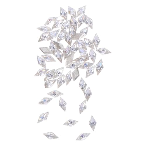 Healeved 50 Stück Mini Rhombische Nagelsteine Flach Rückseite Glänzende Strasssteine Nail Art Charms Für Diy Maniküre Ornate Nail Decorations Healeved 50 Stück Mini Rhombische Nagelsteine Flach Rückseite Glänzende Strasssteine Nail Art Charms Für Diy Maniküre Ornate Nail Decorations von Healeved