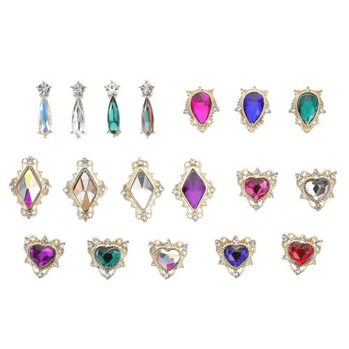 Healeved 54 Stück Teiliges Strasssteine und Glitzer für DIY Maniküre Flache Glas Metallverzierungen Kompakte Nail Decorations für Stilvolle Nagelkunst und Besondere Anlässe Healeved 54 Stück Teiliges Strasssteine und Glitzer für DIY Maniküre Flache Glas Metallverzierungen Kompakte Nail Decorations für Stilvolle Nagelkunst und Besondere Anlässe von Healeved
