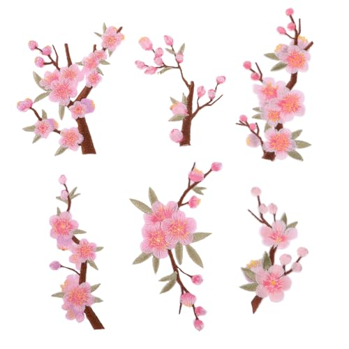 Healeved 6 Stück Teiliges Pflaumenblüten Blumen Bügelflicken mit Klebender Rückseite Voll Bestickte Applikationen für Kleidung Reparatur DIY Handwerk Vielseitig Stoffen Wie Jeans Taschen Healeved 6 Stück Teiliges Pflaumenblüten Blumen Bügelflicken mit Klebender Rückseite Voll Bestickte Applikationen für Kleidung Reparatur DIY Handwerk Vielseitig Stoffen Wie Jeans Taschen von Healeved