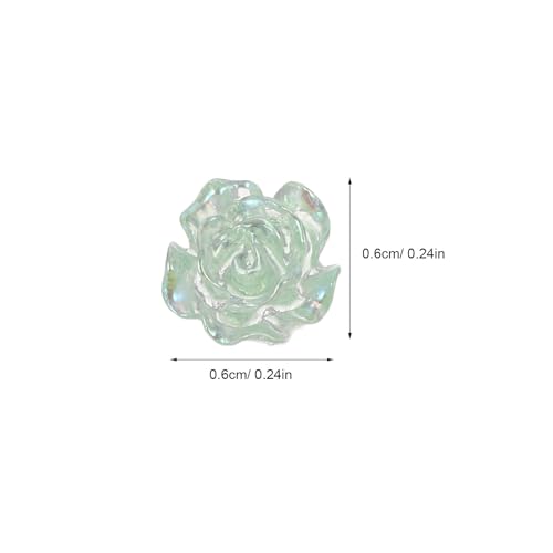 Healeved 60 Stück Nagelblumen: Rosen-Kamelien-Blumendekorationen, 3D-Harz-Anhänger für die DIY-Maniküre – Mini-Blumenornamente zum Aufdrücken von Nägeln und künstlichen Fingernägeln von Healeved