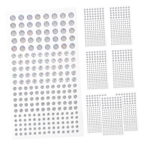 Healeved 8 Blatt Selbstklebende Strasssteine Bögen Gesicht Edelsteine Glitzersteine Festival Make up Schmuck Aufkleber Hautfreundlich Sicher für Karneval Party von Healeved