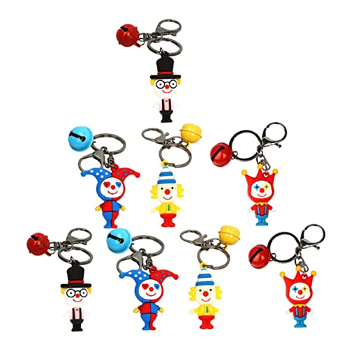 Healeved 8 Stück Kreative Clown Schlüsselanhänger mit Glocke Lustige Clown Puppe Schlüsselanhänger Schlüsselringe für Taschen Rucksäcke Healeved 8 Stück Kreative Clown Schlüsselanhänger mit Glocke Lustige Clown Puppe Schlüsselanhänger Schlüsselringe für Taschen Rucksäcke von Healeved