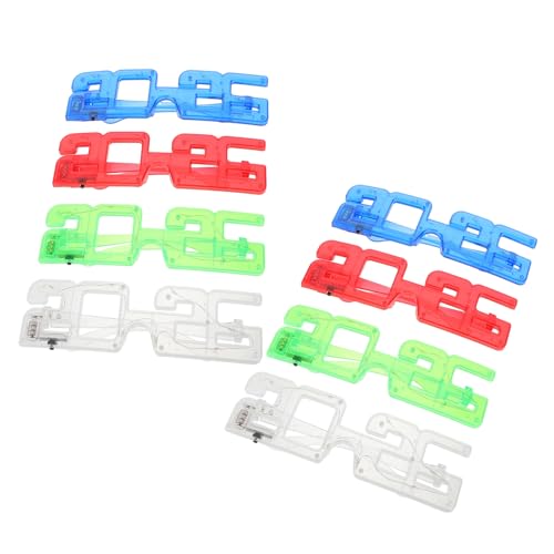 Healeved 8 Stück Teiliges LED Zahlenbrillen mit Hellen LED Leuchten Leichte Kunststoff Neujahrsbrille für Silvester und Abschlussfeier Bunte Party Sonnenbrillen für Foto Requisiten Healeved 8 Stück Teiliges LED Zahlenbrillen mit Hellen LED Leuchten Leichte Kunststoff Neujahrsbrille für Silvester und Abschlussfeier Bunte Party Sonnenbrillen für Foto Requisiten von Healeved