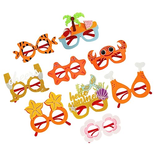 Healeved 9 Stück Teiliges Hawaiithemen Partybrillen Leichte Kunststoffbrillen für Erwachsene Lustige Fotorequisiten für Sommerpartys Dekorative Party Augenweiden Accessoires Healeved 9 Stück Teiliges Hawaiithemen Partybrillen Leichte Kunststoffbrillen für Erwachsene Lustige Fotorequisiten für Sommerpartys Dekorative Party Augenweiden Accessoires von Healeved