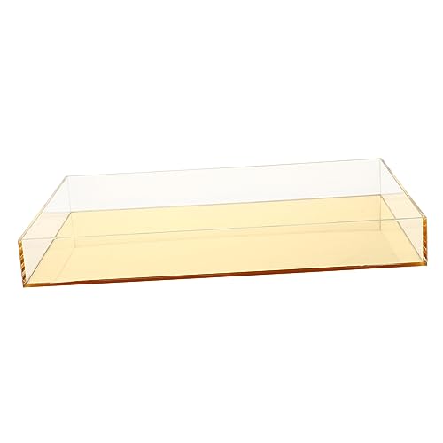 Healeved Ablagefach für Spiegel Schreibtischablage aus Kunststoff Eitelkeit Schmuckablage Waschtisch für Kommode Waschtabletts für Schlafzimmer Tablett mit Spiegelfläche Acryl Golden Healeved Ablagefach für Spiegel Schreibtischablage aus Kunststoff Eitelkeit Schmuckablage Waschtisch für Kommode Waschtabletts für Schlafzimmer Tablett mit Spiegelfläche Acryl Golden von Healeved