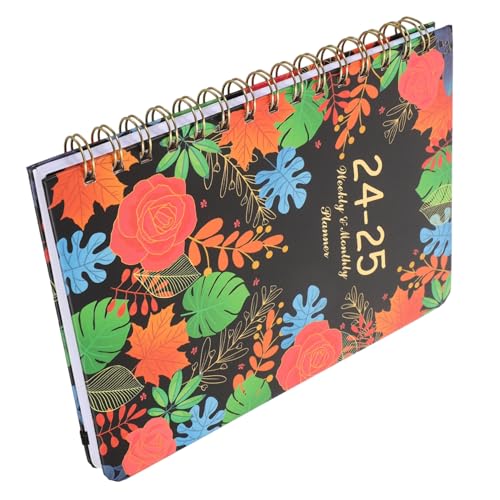 Healeved Blumenplanerbuch Büroplaner Zielsetzungsjournal Spiral Tagesplaner Universitätsplaner Notizbuch Zeitmanagement Notizbuch Tragbar Akademischer Planer Aufgabenplaner von Healeved