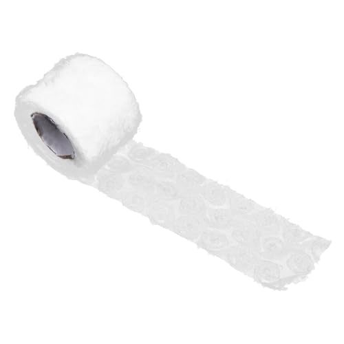 Healeved Bunte Rosenstickerei Netz Nähflicken Nähmaterial Für Kleidung Stickerei Blumenapplikation Praktische Blumenflicken Für Kleidung Gerollter Weißer von Healeved