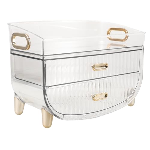 Healeved Desktop -Schmuckschatulle Lotionhalter-Organizer Make-up-Organizer-Arbeitsplatte Make -up -Inhaber Make-up-Organizer für die Theke Plastik Transparent Healeved Desktop -Schmuckschatulle Lotionhalter-Organizer Make-up-Organizer-Arbeitsplatte Make -up -Inhaber Make-up-Organizer für die Theke Plastik Transparent von Healeved