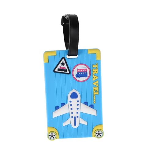 Healeved Gepäckanhänger mit Lederband reiseaccessoires schlüsselanhanger Schlüsselanhänger koffer Etikett für medizinische Geräte Gepäckkennzeichen Air-Tag-Fall Reise -Tags PVC Sky-blue von Healeved