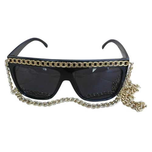 Healeved Goldene Ketten Partybrille Lustige Sonnenbrille für Halloween und Kostümpartys Leicht und Accessoire für Fotos und Feiern von Healeved