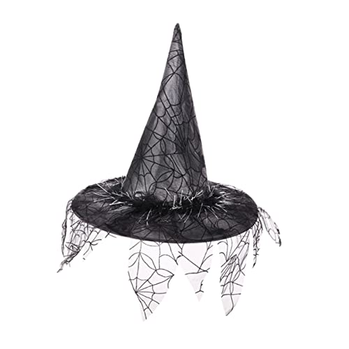 Healeved Halloween Hexenhut Cosplay Netzstoff Schwarz Einheitsgröße Leicht und für Party Karneval Bühnenauftritt Halloween Kostüm Zubehör Healeved Halloween Hexenhut Cosplay Netzstoff Schwarz Einheitsgröße Leicht und für Party Karneval Bühnenauftritt Halloween Kostüm Zubehör von Healeved