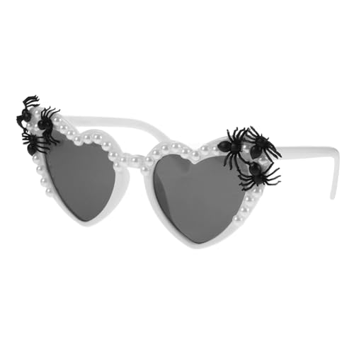 Healeved Halloween Partybrille mit Herzform und Spinnen Design Weiße Festliche Brille als Fotorequisite und Partydeko für Karneval Fasching und Halloween Feiern Healeved Halloween Partybrille mit Herzform und Spinnen Design Weiße Festliche Brille als Fotorequisite und Partydeko für Karneval Fasching und Halloween Feiern von Healeved
