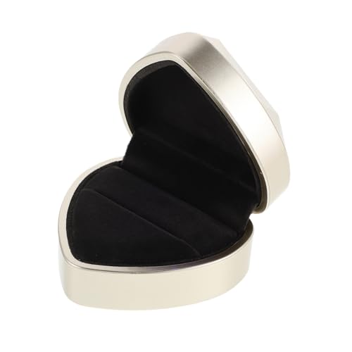 Healeved Herzförmige LED Schmuckschatulle mit Licht Schmuckbox für Ringe und Ohrringe für Verlobung Hochzeit Jahrestag und Healeved Herzförmige LED Schmuckschatulle mit Licht Schmuckbox für Ringe und Ohrringe für Verlobung Hochzeit Jahrestag und von Healeved