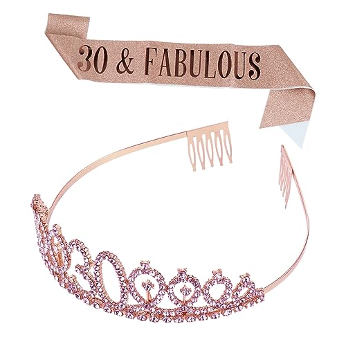 Healeved Krone Zeremonieller Gürtel Abschlussball Bräutigam Strass Königin Dekoration Happy Party Schärpe Krone Party Gürtel Disco Braut Kostüm Stirnbänder Für von Healeved