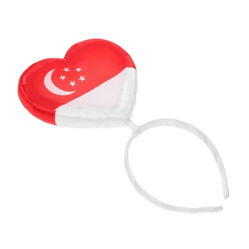 Healeved Nationalflaggen Haarband mit Singapur Design Accessoire für Fußball Partys und Feiern Leicht und Bequem für Fotografie und Teamunterstützung Healeved Nationalflaggen Haarband mit Singapur Design Accessoire für Fußball Partys und Feiern Leicht und Bequem für Fotografie und Teamunterstützung von Healeved