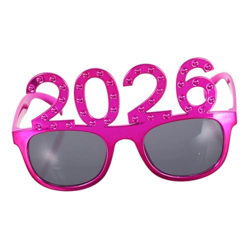Healeved Party Brillengestell mit Funkelnden Kristallen Leichte Pc Prop Brille für Neujahrsfeiern Bunte Partyaccessoires Foto Requisite für Silvester Abschlussveranstaltungen von Healeved