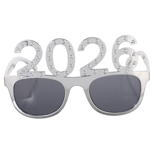 Healeved Partybrille mit Silbernem Design Leichtes Vielseitiges Kostüm Accessoire für Silvester Abschlussfeier Geburtstag Stylische Fotorequisite für Festliche Events Healeved Partybrille mit Silbernem Design Leichtes Vielseitiges Kostüm Accessoire für Silvester Abschlussfeier Geburtstag Stylische Fotorequisite für Festliche Events von Healeved