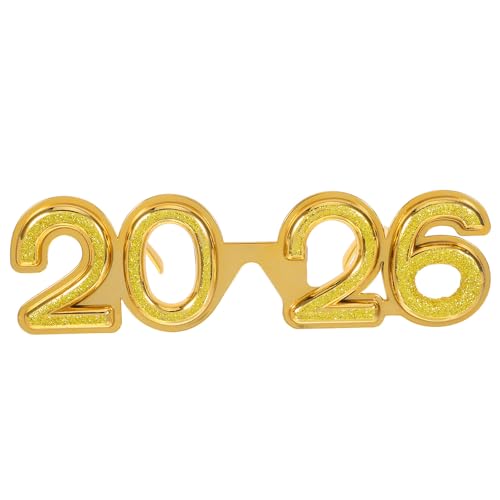 Healeved Partybrille: Glitzerbrille mit den Zahlen 2026, Brillendekoration mit Kunststoffrahmen – originelle Brillen für Silvester- und Abschlussfeiern Healeved Partybrille: Glitzerbrille mit den Zahlen 2026, Brillendekoration mit Kunststoffrahmen – originelle Brillen für Silvester- und Abschlussfeiern von Healeved