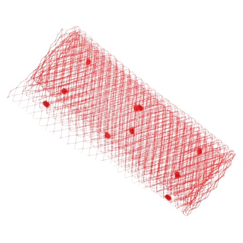 Healeved Retro -mesh -frauenrock Breites Netz Diy Nähhandwerk Diy Netzstoff Braut Kopfschmuck Netzstoff Hochzeitshut Zur Herstellung Von Netzstoff Rot Gittergewebe von Healeved