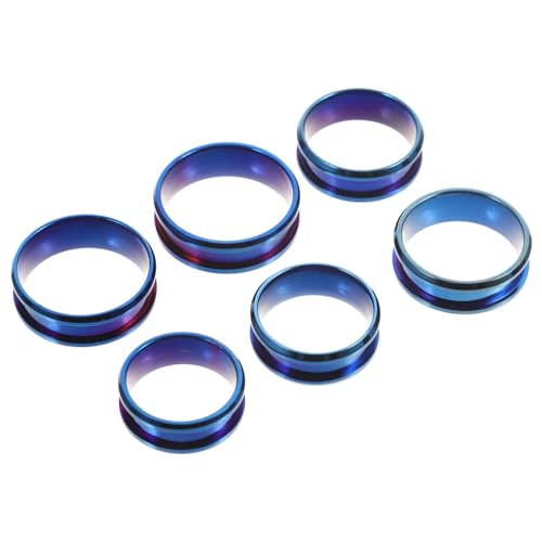 Healeved Ringrohlinge 6 Stücke Rillen Selbstgemacht Schmuckherstellung Finger Ringe für Männer Healeved Ringrohlinge 6 Stücke Rillen Selbstgemacht Schmuckherstellung Finger Ringe für Männer von Healeved