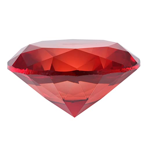 Healeved Rote Künstliche Glasdiamanten Dekoration Funkelnde Diamanten Deko für Hochzeit Festliche Atmosphäre Brautschmuck von Healeved