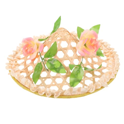 Healeved Sombrero Hut Bambus für Mexikanische Partys Leichter Strapazierfähiger Kopfschmuck mit Blumenverzierung für Tanzaufführungen Festivals für Freunde Familie Healeved Sombrero Hut Bambus für Mexikanische Partys Leichter Strapazierfähiger Kopfschmuck mit Blumenverzierung für Tanzaufführungen Festivals für Freunde Familie von Healeved