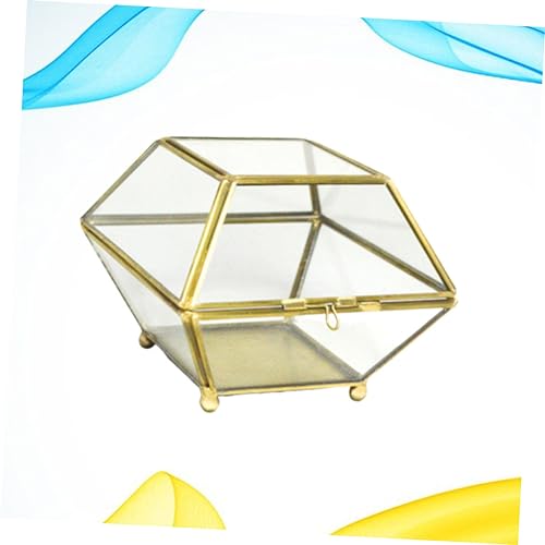 Healeved Transparentes Großes Schmuckkästchen aus Glas mit Kupferrahmen Elegante Aufbewahrung für Ohrringe und Halsketten Dekorative Schmuckschatulle für Damen und Mädchen Stilvoll und Healeved Transparentes Großes Schmuckkästchen aus Glas mit Kupferrahmen Elegante Aufbewahrung für Ohrringe und Halsketten Dekorative Schmuckschatulle für Damen und Mädchen Stilvoll und von Healeved