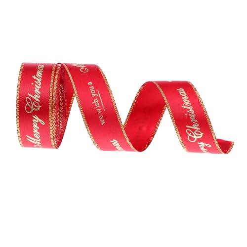 Healeved Weihnachtsband geschenkband geschenkschleife weihnachtsbasteln Weihnachtliches Band weihnachtsgeschenk verpackung DIY-Dekoration weihnachtsverpackungsband Urlaubsband Polyester rot von Healeved