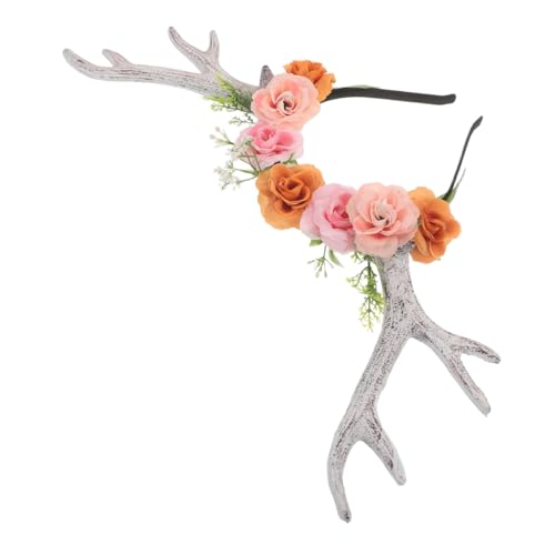 Healeved Weißes Rentier Geweih Haarreif mit Realistischen Hirschhörnern Leicht und Langlebig Vielseitiges Halloween Kostüm Zubehör für Frauen und Mädchen Dekoratives Blumen Kopfschmuck Healeved Weißes Rentier Geweih Haarreif mit Realistischen Hirschhörnern Leicht und Langlebig Vielseitiges Halloween Kostüm Zubehör für Frauen und Mädchen Dekoratives Blumen Kopfschmuck von Healeved