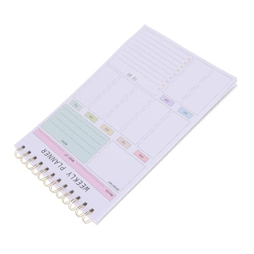 Healeved Wochenplaner-notizblock Größe A5 Spiralbindung Studentenplaner Pp-papier 104 Seiten Abreißblätter Healeved Wochenplaner-notizblock Größe A5 Spiralbindung Studentenplaner Pp-papier 104 Seiten Abreißblätter von Healeved