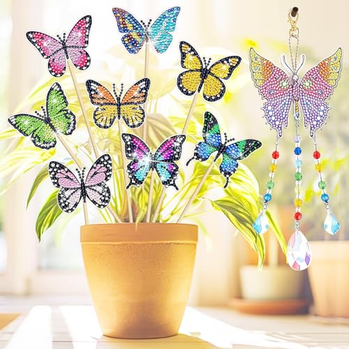 9 Stück Diamond Painting Schmetterling Sets, schmetterling deko, diamond painting erwachsene & kinder, gartendekoration für draußen und drinnen, geschenk für mama und kinder, diamond painting ostern 9 Stück Diamond Painting Schmetterling Sets, schmetterling deko, diamond painting erwachsene & kinder, gartendekoration für draußen und drinnen, geschenk für mama und kinder, diamond painting ostern von Healife
