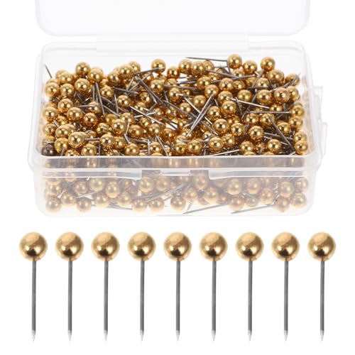 400 Stücke Nähen Pins Perlen Kopf Pins Gerade Quilten Pins für Schneiderin Schmuck Machen Nähen Und Handwerk Dekoration (Gold) von Healifty
