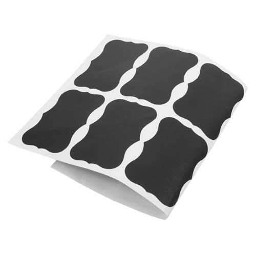 Healifty 1 Blatt Unregelmäßige Tafelaufkleber Wiederverwendbare und Abnehmbare Etiketten für Gläser und Flaschen für Diy Projekte und Dekoration Schwarz von Healifty