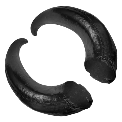 Healifty 1 Paar Imitation Bull Horn Headband für Halloween Schwarzer Haarreif mit Großen Hörnern für Kostümpartys Cosplay und Fotorequisiten von Healifty
