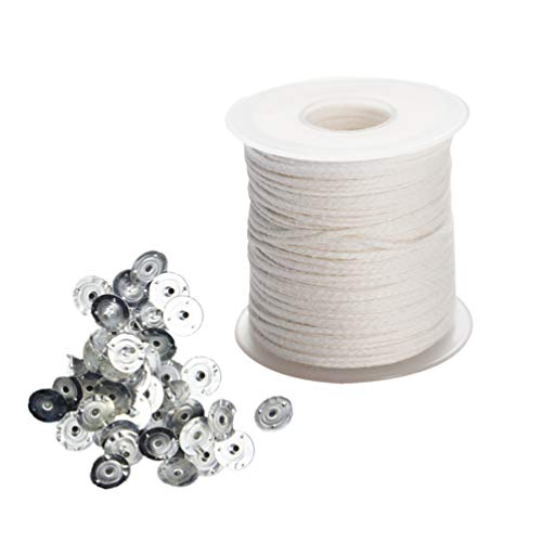 Healifty 1 Rolle 61 Meter Kerzendocht-Herstellungs-Set, vorgewachst, Kerzendocht, Seilrolle mit 300 Docht-Tabs, Bastelmaterial für Zuhause und Geschäft Healifty 1 Rolle 61 Meter Kerzendocht-Herstellungs-Set, vorgewachst, Kerzendocht, Seilrolle mit 300 Docht-Tabs, Bastelmaterial für Zuhause und Geschäft von Healifty