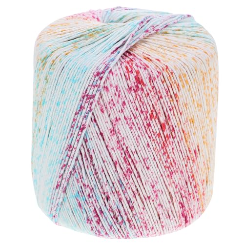 Healifty 1 Rolle Baumwollgarn, Regenbogen-Strickgarn, Gewicht, Häkelgarn für Handstricken, DIY, Pullover, Decke, Kostü (bunt) von Healifty