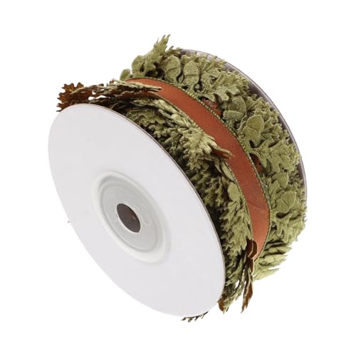 Healifty 1 Rolle Weihnachtliches Blattförmiges Schleifenband Dekoratives Geschenkband für Wreath Making Hochzeitsdekoration und Kreative Diy Projekte für Festlichkeiten und Zuhause von Healifty