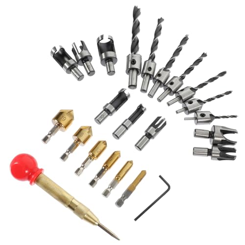 Healifty 1 Satz Fendering -Drill -Kombinationsset Bausatz Holzbearbeitung versenken Stecker Schlüssel werkzeug Counterunk Drill Bit Kit Senkbit Senker-Bits Senker für Holz Senkbohrer Stahl von Healifty