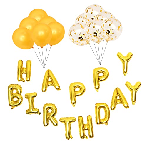Healifty 1 Satz Folie Ballon Set für Geburtstagsfeiern Aluminium Folienballons Gold Dekorationsmaterial für Ballonbogen Wiederverwendbar und für Partys von Healifty