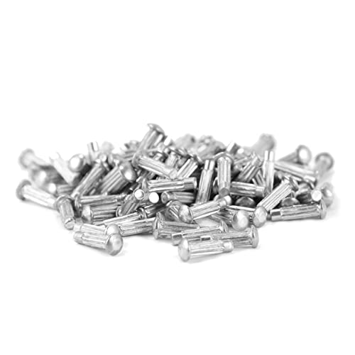 Healifty 1 Satz Gerändelte Vollnieten Nieten Für Stoff Solide Feste Nieten Halbrunde Nieten Beschilderung Vollnieten Runde Vollnieten Aluminiumlegierung Silber 1500 Stück von Healifty