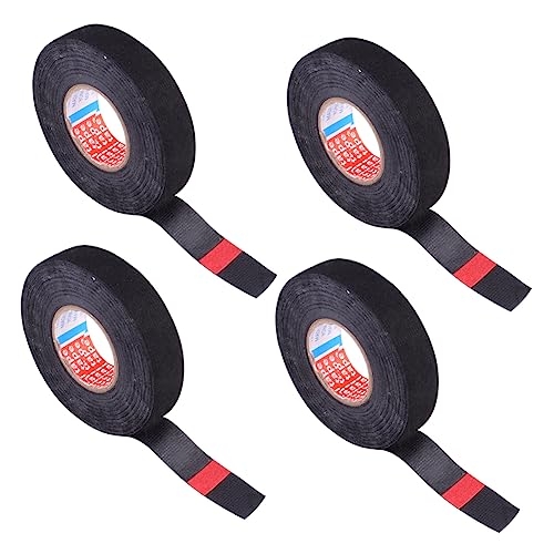 Healifty 1 Satz Kfz -elektriker -klebeband Elektrisches Band Elektrodraht Klebrig Abdeckung Kabelbaum Kfz -kabel Schutz Leitung Auto-drahtband Vinylband Polyester-vliesstoff Schwarz 4 Stück von Healifty