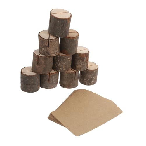 Healifty 1 Satz Rustikaler Tischkartenhalter aus Holz Kleine mit Karten für Hochzeiten Partys und Geschäftsevents Eleganter Platzkartenständer für Dekoration und Präsentation von Healifty