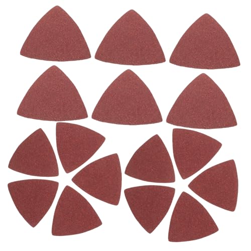 Healifty 1 Satz Sandpapier Oszillierendes Schleifpad Streugut Dreieck-schleifpad Unterlage Schleifen Schleifpapier Schleifwerkzeug Schleifpads Brown 20 Stück von Healifty