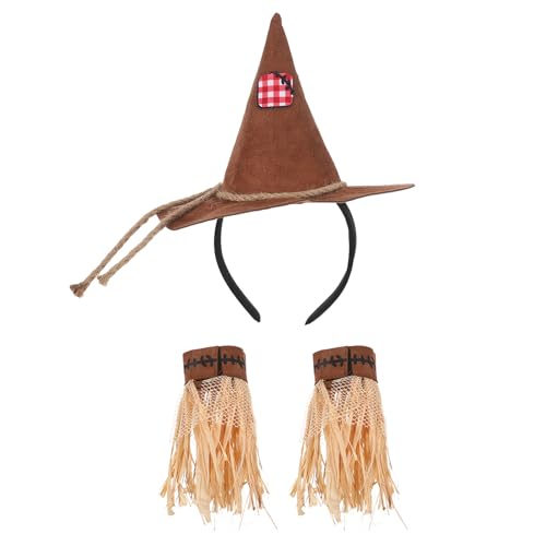 Healifty 1 Set Vogelscheuchen-Kostüm-Set für Erwachsene und Kinder – Bast-Vogelscheuchen-Zubehör, Hut, Stirnband mit Armband für Halloween-Partys Healifty 1 Set Vogelscheuchen-Kostüm-Set für Erwachsene und Kinder – Bast-Vogelscheuchen-Zubehör, Hut, Stirnband mit Armband für Halloween-Partys von Healifty